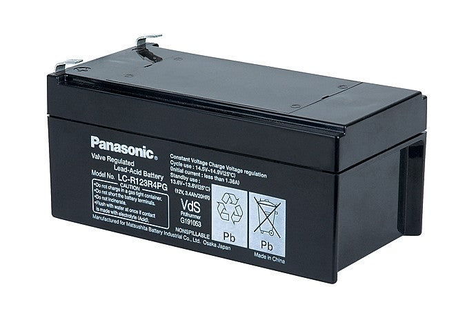 Panasonic LC-R123R4P Blýsýrurafhlöða 12V 3,4Ah – Faston 187 tengi