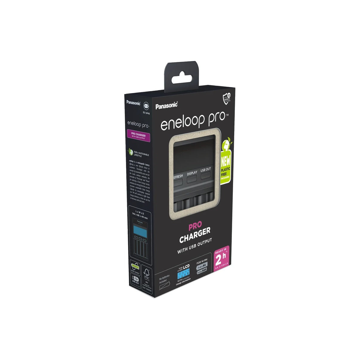 Panasonic BQ-CC65E Hleðslutæki fyrir 4 stk AA/AAA