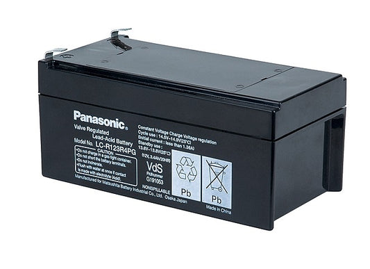 Panasonic LC-R123R4P Blýsýrurafhlöða 12V 3,4Ah – Faston 187 tengi