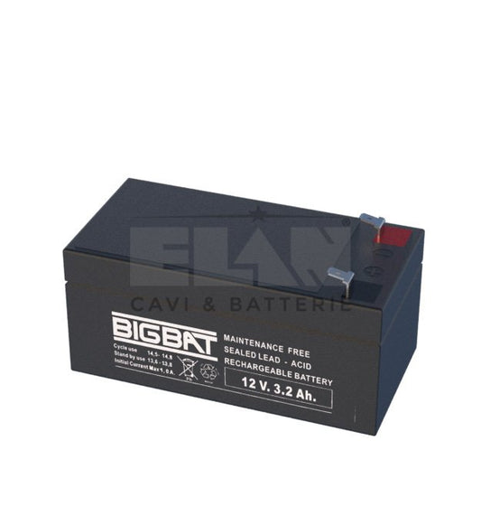 BIGBAT Blýsýrurafhlöða 12V 3,2Ah – T1 tengi
