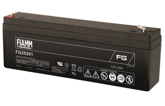Fiamm FG20201 Blýsýrurafhlöða 12V 2Ah – F187 tengi
