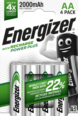 ENR hleðslurraf. AAx4 2000mah