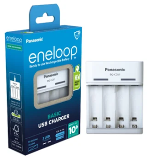 Panasonic BQ-CC61USB Hleðslutæki fyrir 4 stk AA/AAA