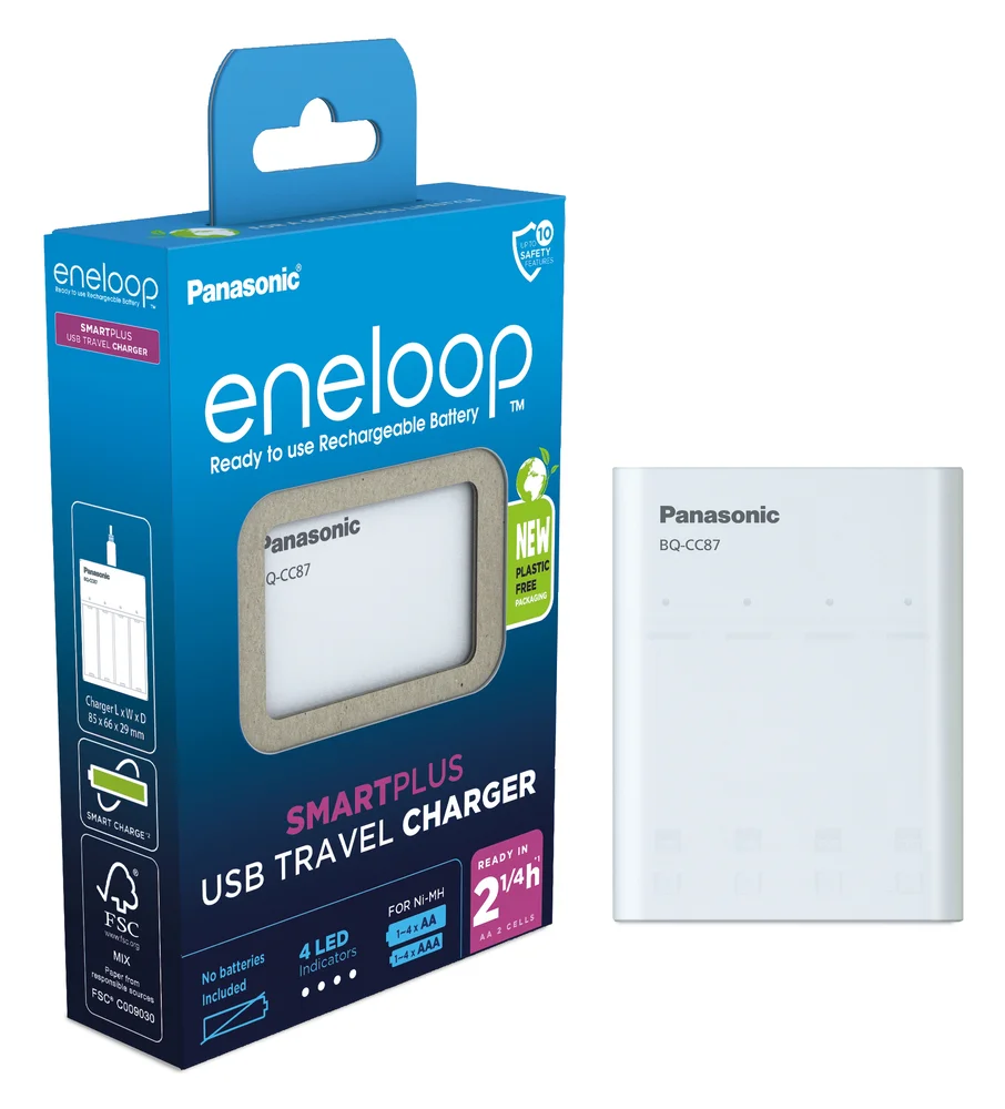 Panasonic Eneloop BQ-CC87 USB Hleðslutæki