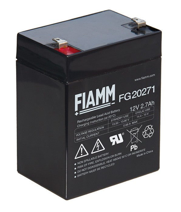 Fiamm FG20271 Blýsýrurafhlöða 12V 2,7Ah – F187 tengi