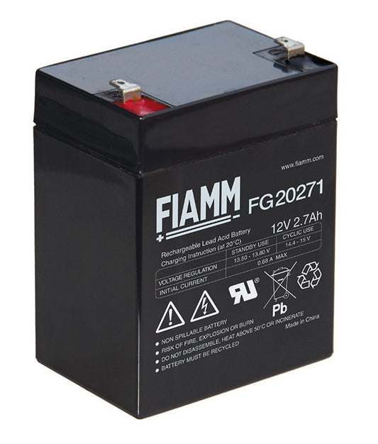 Fiamm FG20271 Blýsýrurafhlöða 12V 2,7Ah – F187 tengi
