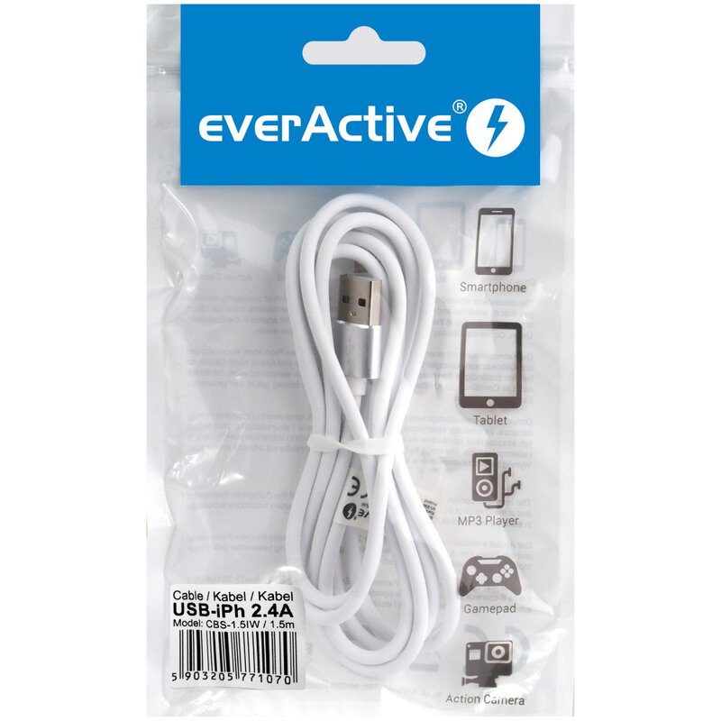 everActive CBS-1.5IB iPhone Lightning Hleðsusnúra 150cm