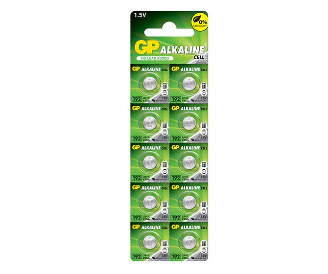 LR41 AG3 GP 1.5V Alk 10 á spjaldi
