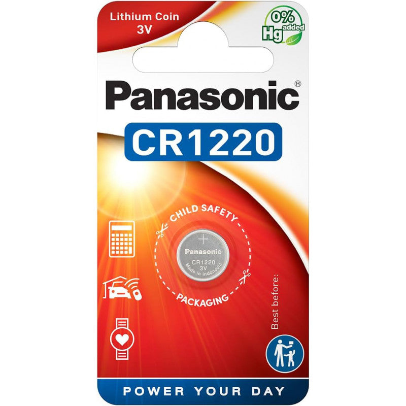 CR-1220EL/1B Pan 3V Lith Flöt (12)